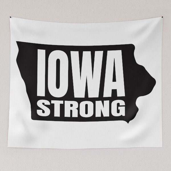 Item preview, Iowa Strong State Outline - Black/White Outline designed and sold by dhobbs92.