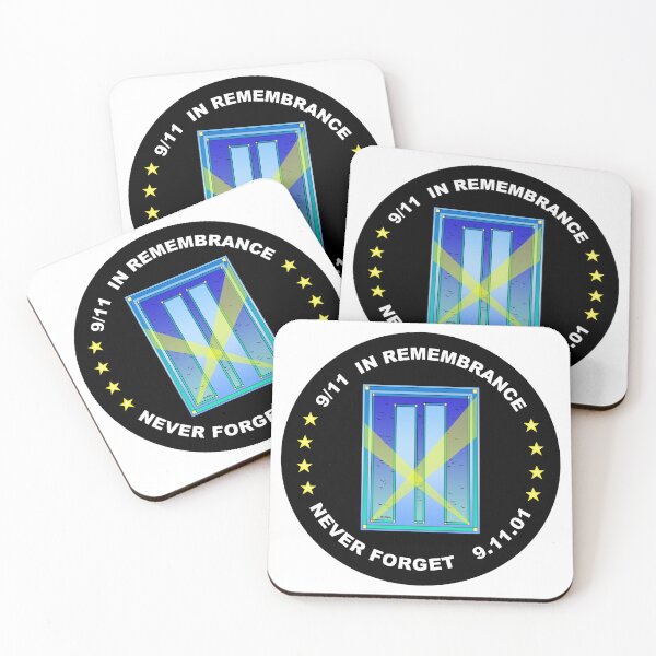 Item preview, 9/11 Variations in Remembrance 9.11.01 with Blue Green and White on Black designed and sold by Neil Feigeles.