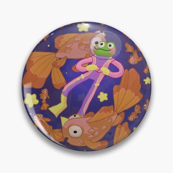 Item preview, Space frog with their fish friends designed and sold by eatfreash.