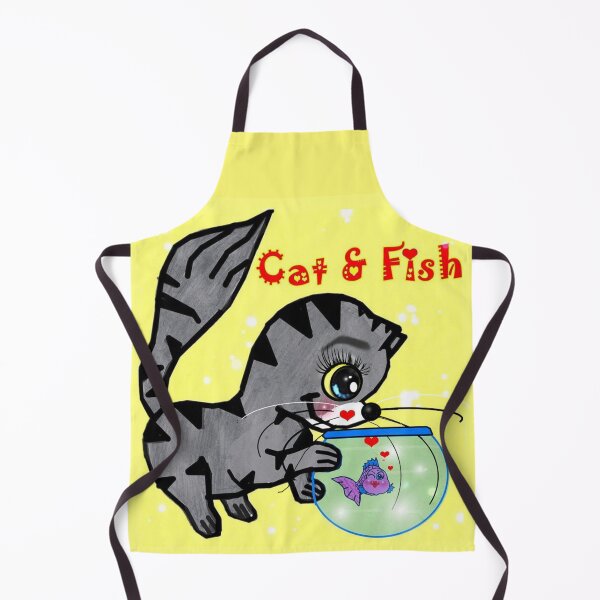 Item preview, Animals : Cat and Fish  designed and sold by Shirley cute art .