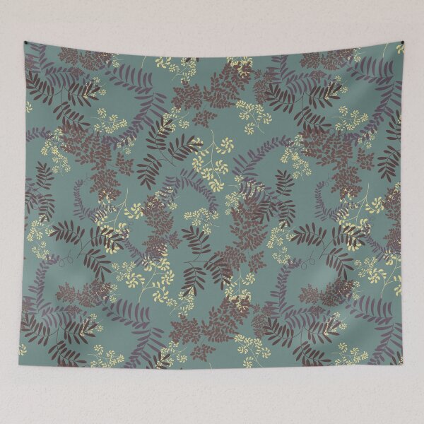 Item preview, scattered leaves botanical pattern designed and sold by rysunki-malunki.