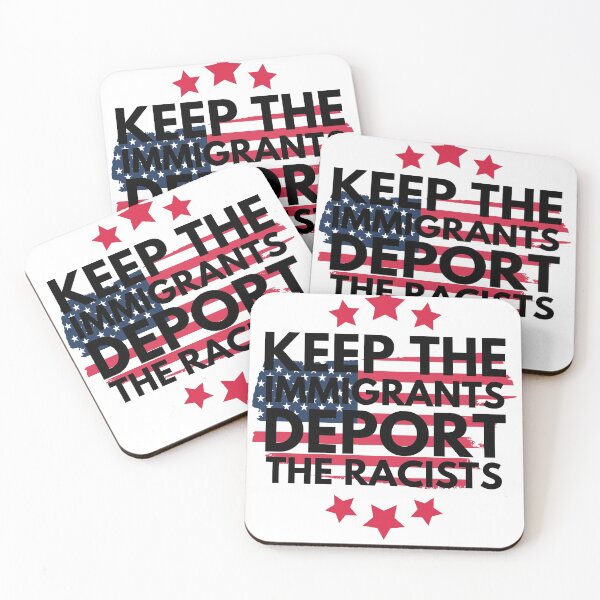 Item preview, Keep the immigrants deport the racists white designed and sold by CrownsStore.