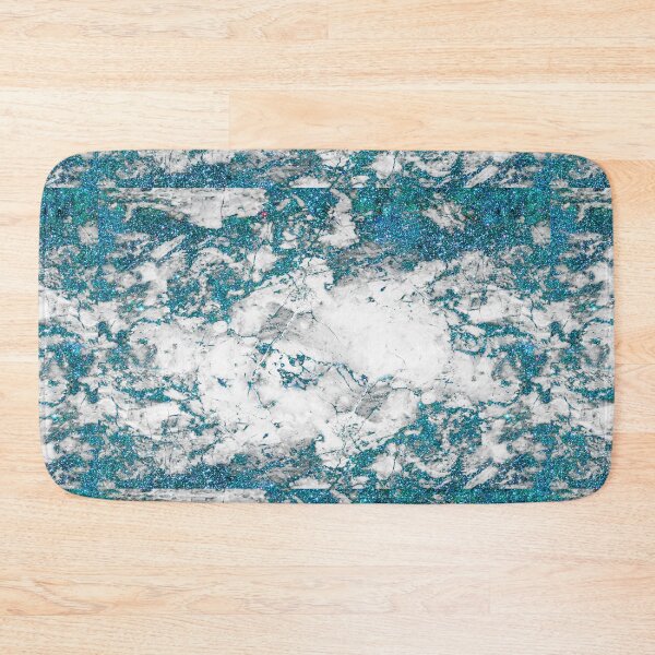 Item preview, Turquoise Blue Glitter Pattern Luxury Marble designed and sold by GlamourChick.
