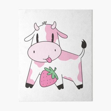 Strawberry Cow Pack Art Board Print for Sale by ameliiagrace