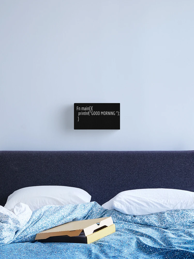 Thumbnail 2 of 3, Canvas Print, rustlang code programming designed and sold by mioom.