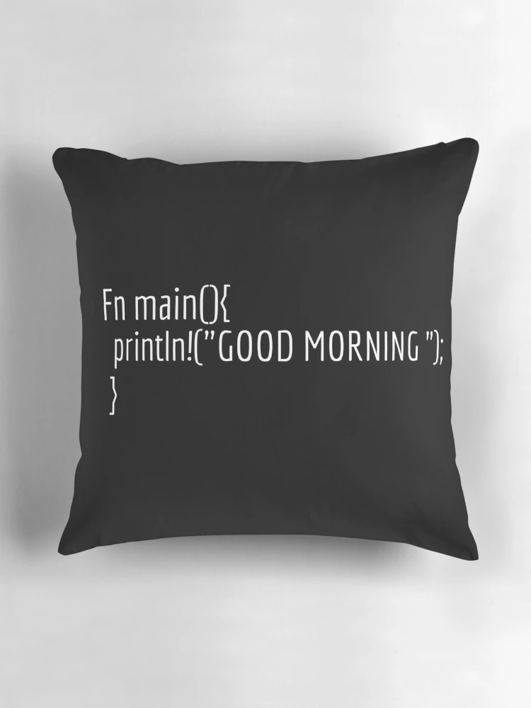 Thumbnail 3 of 4, Pillow, rustlang code programming designed and sold by mioom.