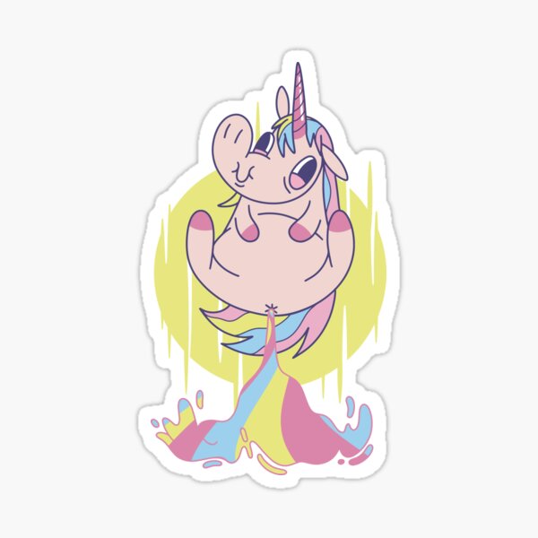 Sticker Einhorn Furz Redbubble