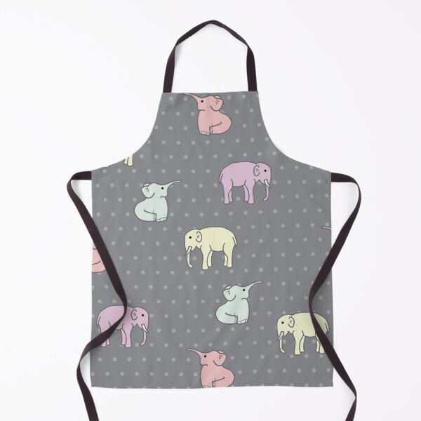 Item preview, Grey with Pink, Yellow and Green Elephants Design designed and sold by shadowbright.