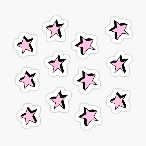 mini pink star stickers Sticker for Sale by Sydney McGovern