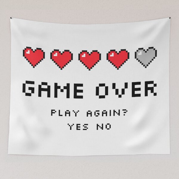 Item preview, GAME OVER-PLAY AGAIN designed and sold by ArtAlexDesign.