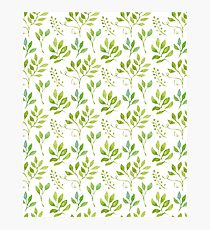 Watercolor leaves pattern Fotodruck