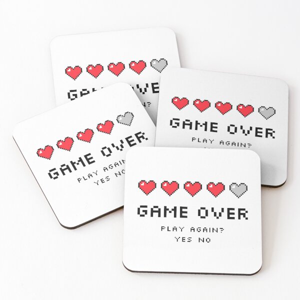 Item preview, GAME OVER-PLAY AGAIN designed and sold by ArtAlexDesign.