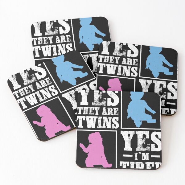 Item preview, Funny Yes They Are Twins Yes Im Tired design for Moms Dads print designed and sold by Lisbob.