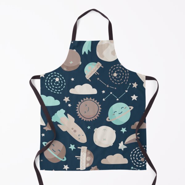 Item preview, Space ships and planets pattern - code blue  designed and sold by Clumsy Prints.