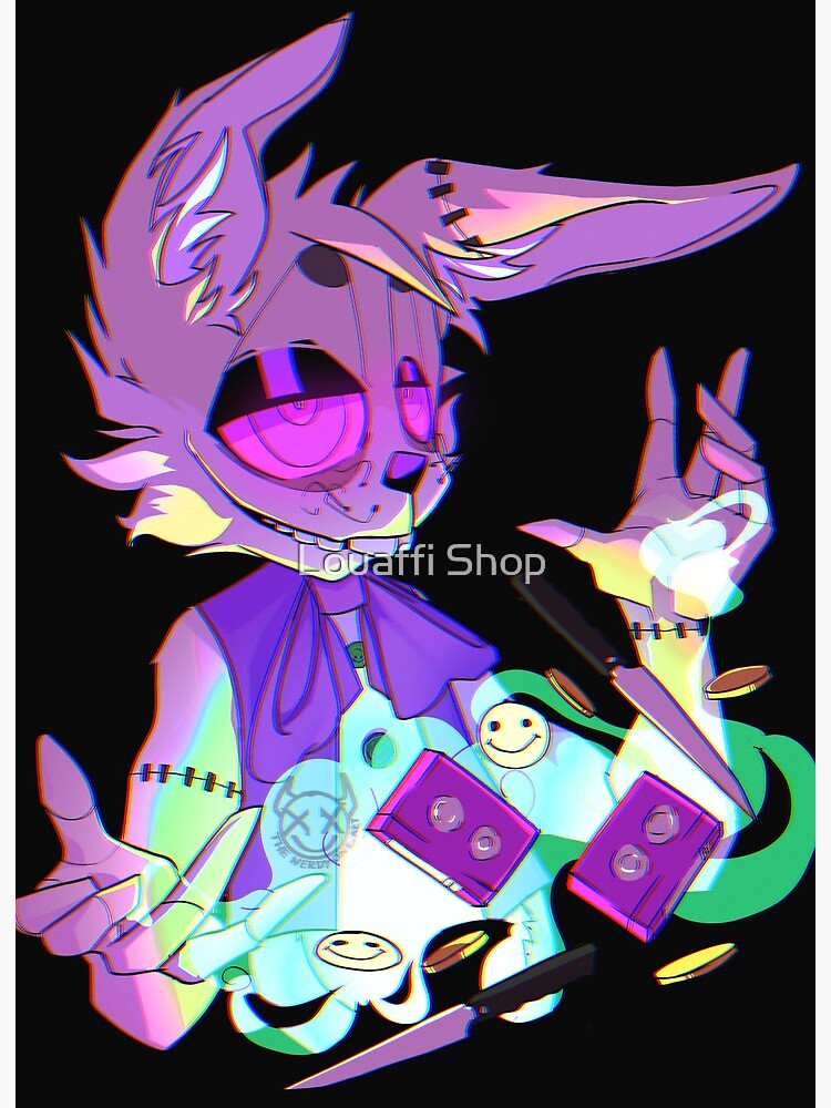 Five nights at Freddie's Glitchtrap  Art Print for Sale by Louaffi Shop