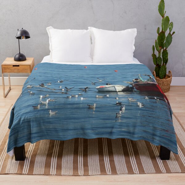 Item preview, Fishing Boat Sea Seagulls Seascape designed and sold by worldways.