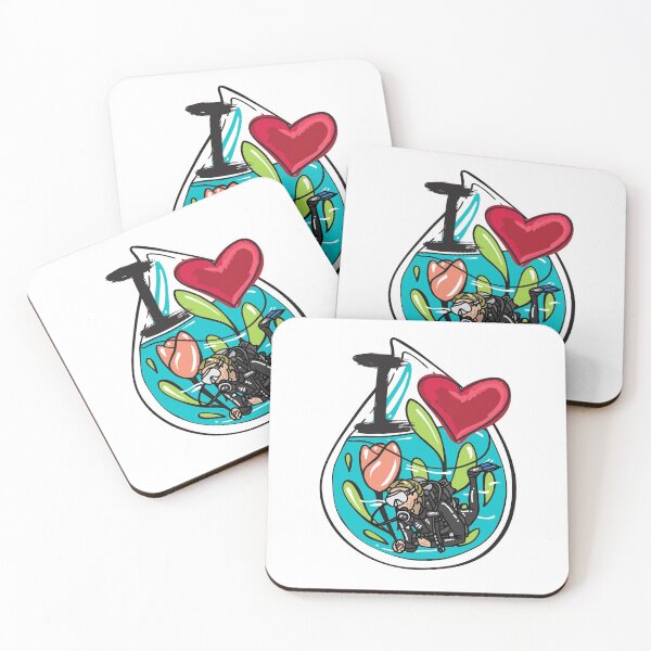 Item preview, I Love Scuba Diving - blue ocean designed and sold by miaoxiang9.