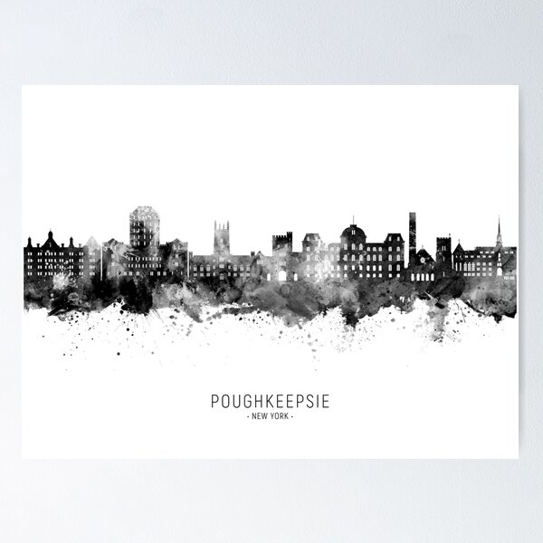 Item preview, Poughkeepsie New York Skyline designed and sold by ArtPrints.