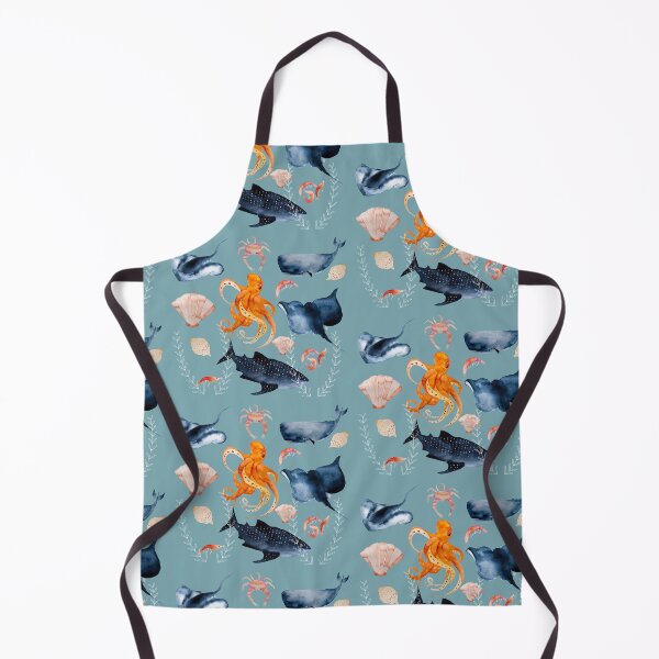 Item preview, Underwater lake party with octopus, whale, ray, crab and shrimp designed and sold by Scandi Shop .