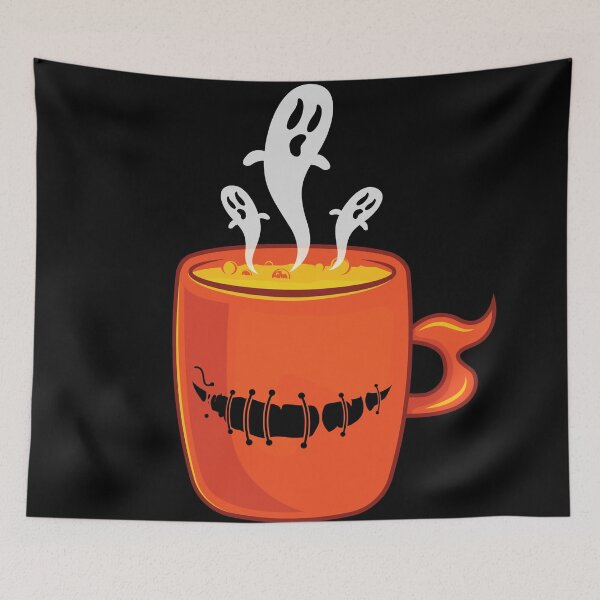Item preview, A Cup of Horror - Halloween mug with smile & ghosts designed and sold by Crafteez.