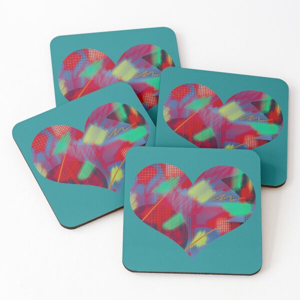 Item preview, Bright & Cheerful Pattern Heart Shape designed and sold by AMSonArt.