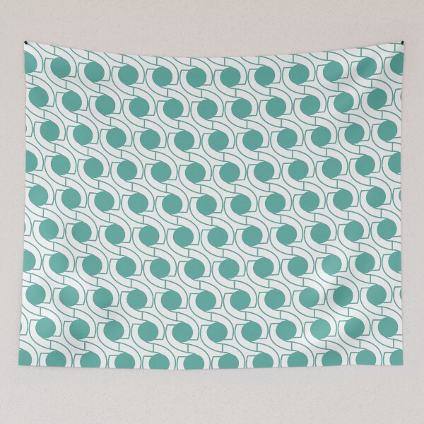 Item preview, White with Green Geometric Design designed and sold by shadowbright.