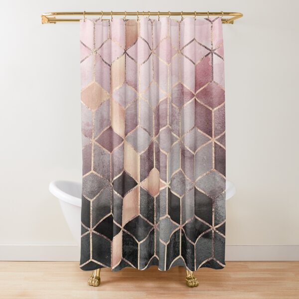 Dark gray Louis Vuitton shower curtains, Rosamiss Store