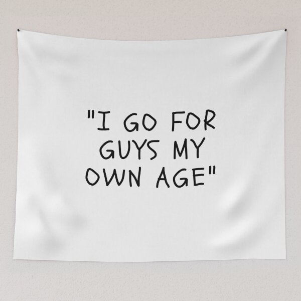 Item preview, Funny White Lies Quotes- I GO FOR GUYS MY OWN AGE designed and sold by The Little Wood Cottage.