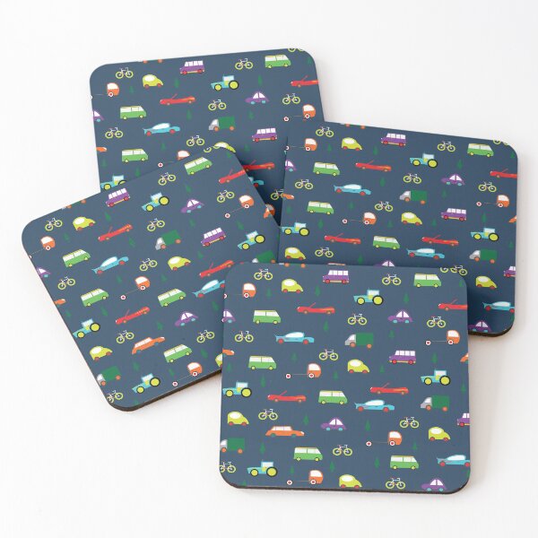 Item preview, Navy Blue with Multicoloured Cars, Bikes and Lorries designed and sold by shadowbright.