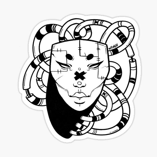 Cyberpunk Mask Sticker