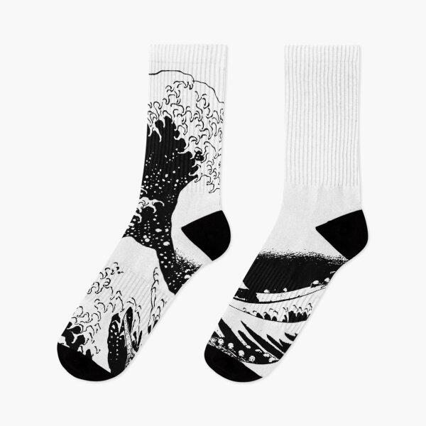 Item preview, Black and White Great Wave designed and sold by ind3finite.