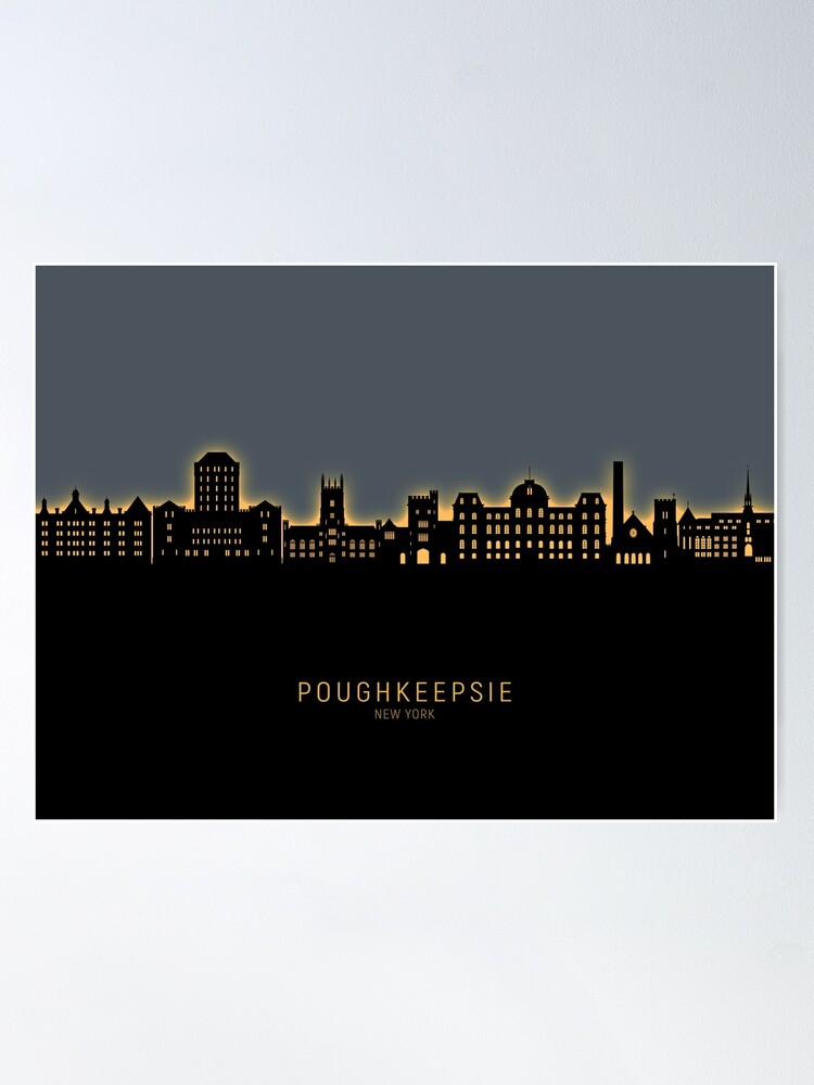 Poughkeepsie New York Skyline Poster