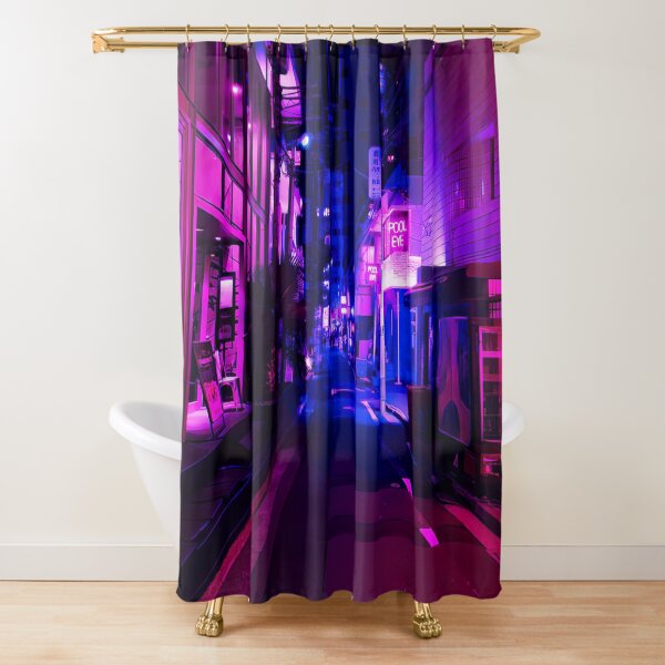 Lonely Road, Shibuya. Tokyo, Japan Shower Curtain