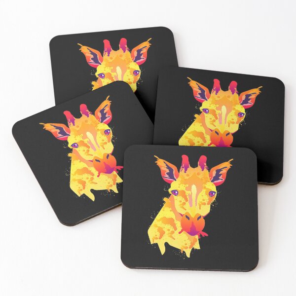 Item preview, Funny Splash Art Giraffe Cute Colorful Long Neck Animal Face designed and sold by ManishDayal.