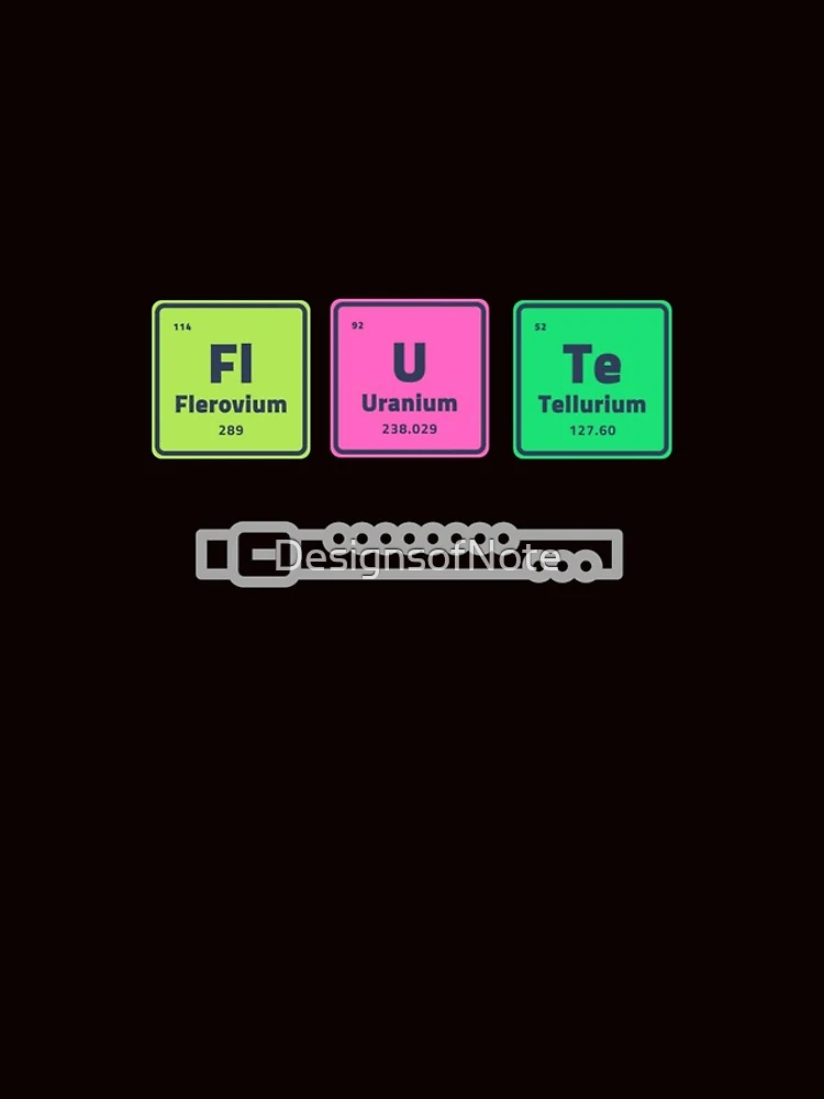 Thumbnail 4 of 4, iPhone Case, Flute Music Periodic Table Elements designed and sold by DesignsofNote.