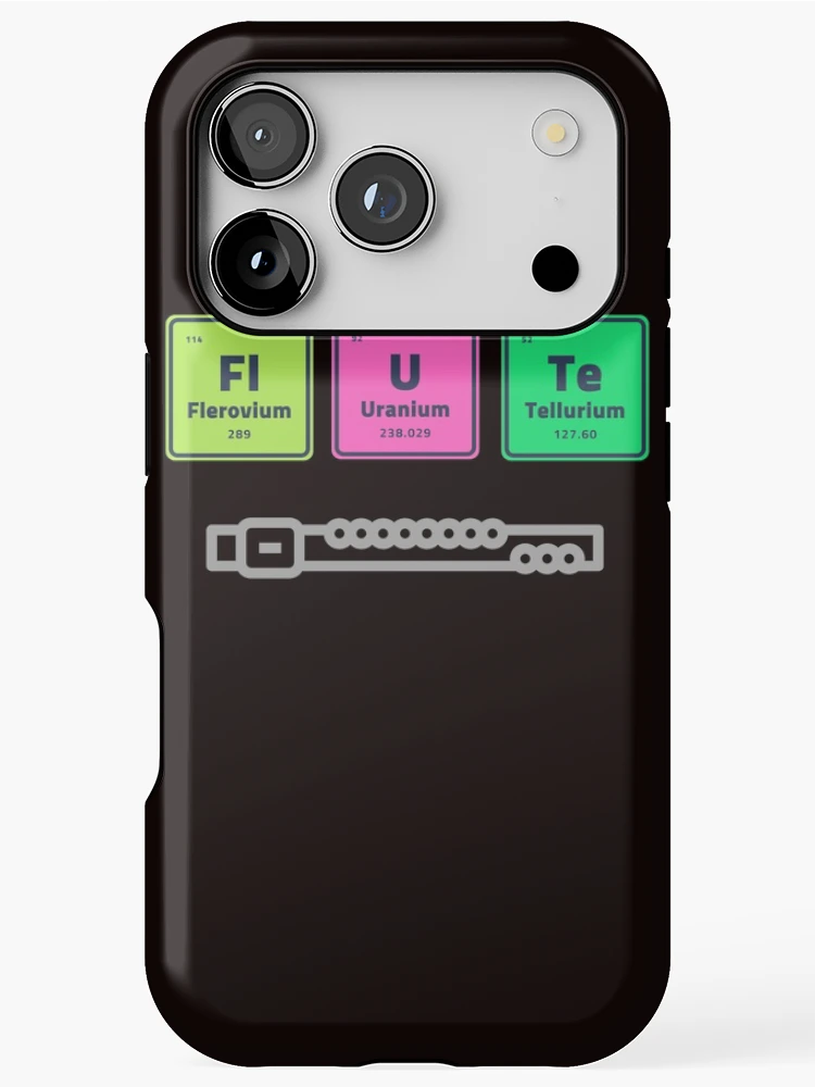 Thumbnail 1 of 4, iPhone Case, Flute Music Periodic Table Elements designed and sold by DesignsofNote.