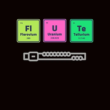 Artwork thumbnail, Flute Music Periodic Table Elements by DesignsofNote