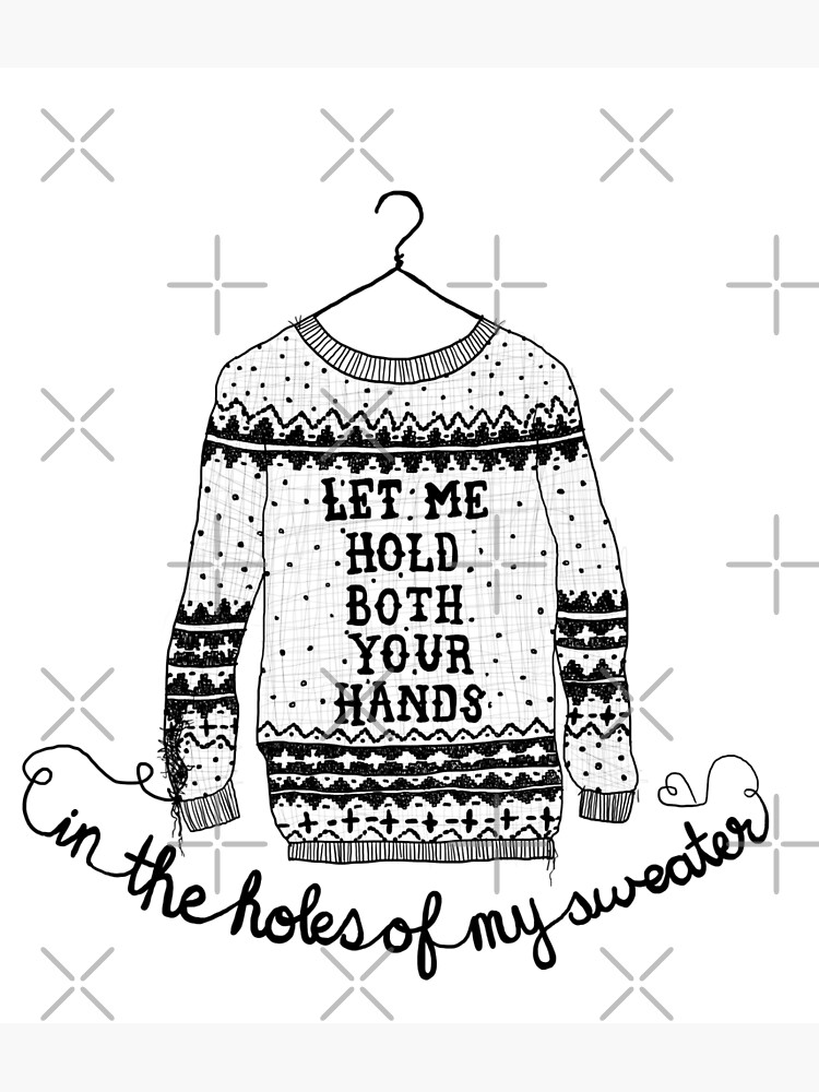 The Neighbourhood Sweater Weather White Heart Song Lyric Quote Music Print  - Song Lyric Designs