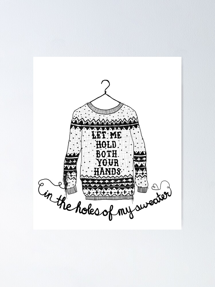 The Neighbourhood Sweater Weather White Heart Song Lyric Quote Music Poster  Print