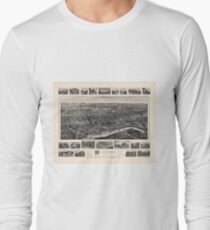 Bird's-eye view Map of Branford Connecticut (1905) Long Sleeve T-Shirt