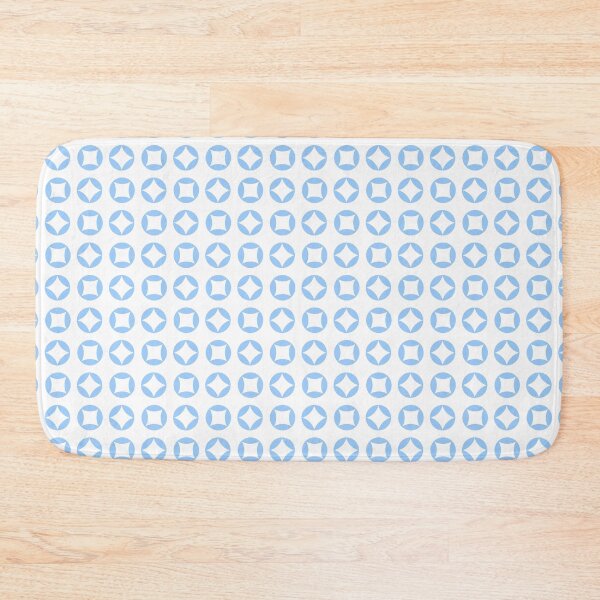 Artikelvorschau, Weiß mit hellblauem geometrischem Design entworfen und verkauft von shadowbright.
