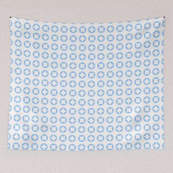Aperçu de l'œuvre Blanc avec motif géométrique bleu pâle créée et vendue par shadowbright.