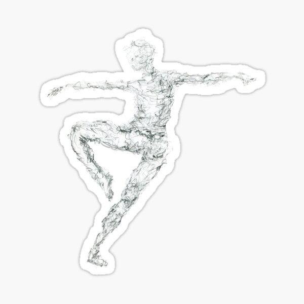 Item preview, Male Dancer sticker designed and sold by lyricsai.