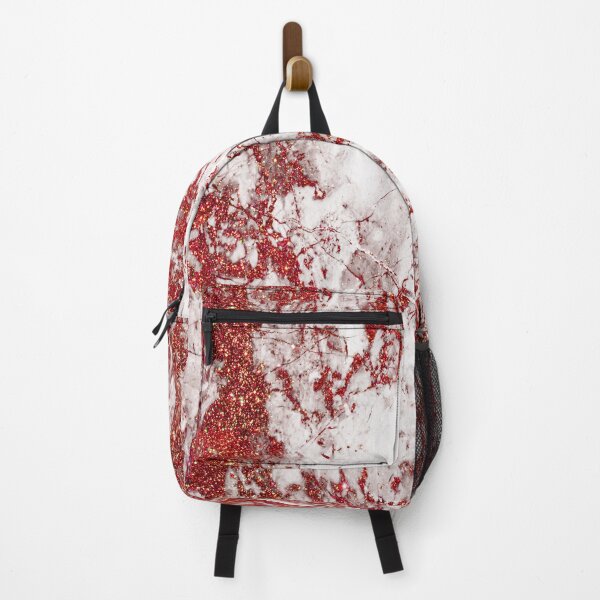 Item preview, Red glitter on white marble designed and sold by GlamourChick.