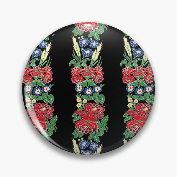 Item preview, Slavic folklore ribbons, black, large pattern designed and sold by Folkiestore.
