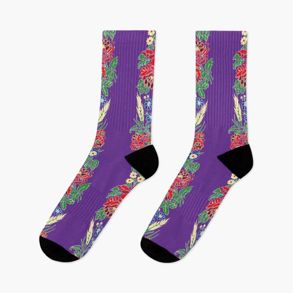 Item preview, Slavic folklore ribbons, purple, large pattern designed and sold by Folkiestore.