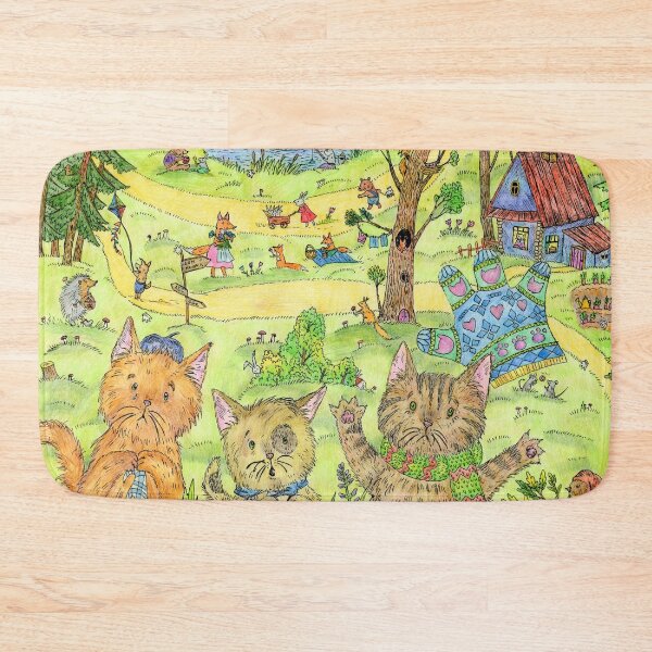 Item preview, Three kittens. Vivid illustration in ink and crayons. designed and sold by Yovin11.