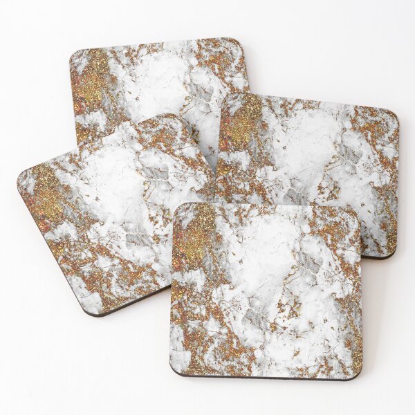 Item preview, Luxury glamor gold glitter marble designed and sold by GlamourChick.