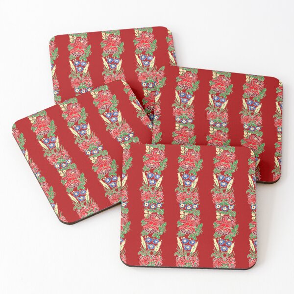 Item preview, Slavic folklore ribbons, red, large pattern designed and sold by Folkiestore.