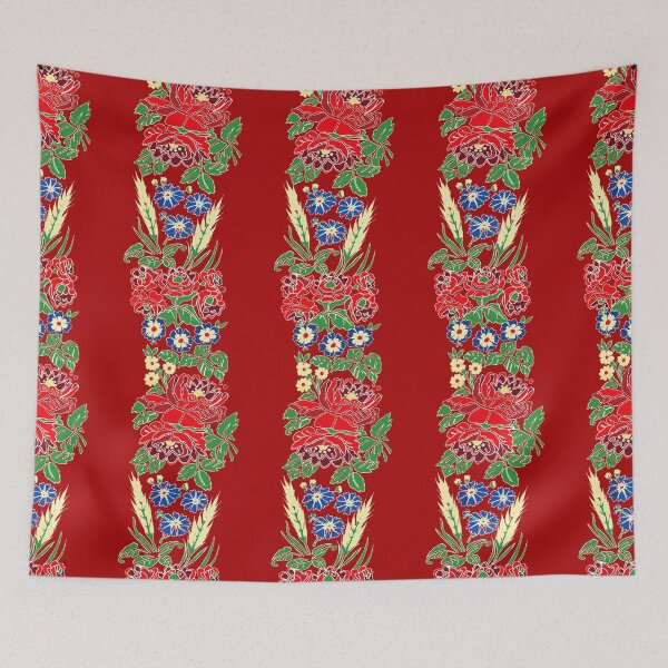 Item preview, Slavic folklore ribbons, red, large pattern designed and sold by Folkiestore.